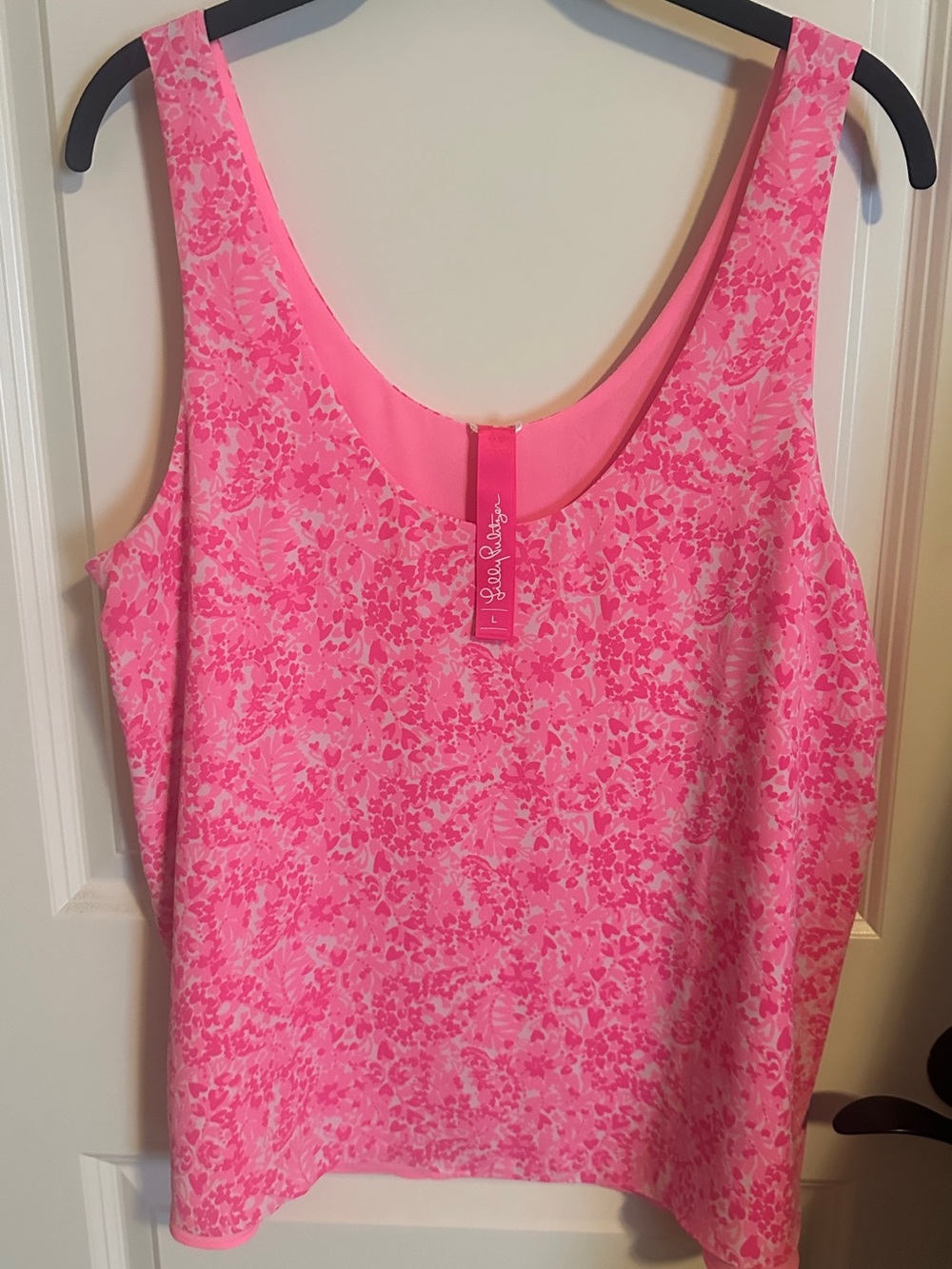 NWT Lilly Pulitzer Reversible Florin Tank, Pink Shandy/Invest A Gator, Large